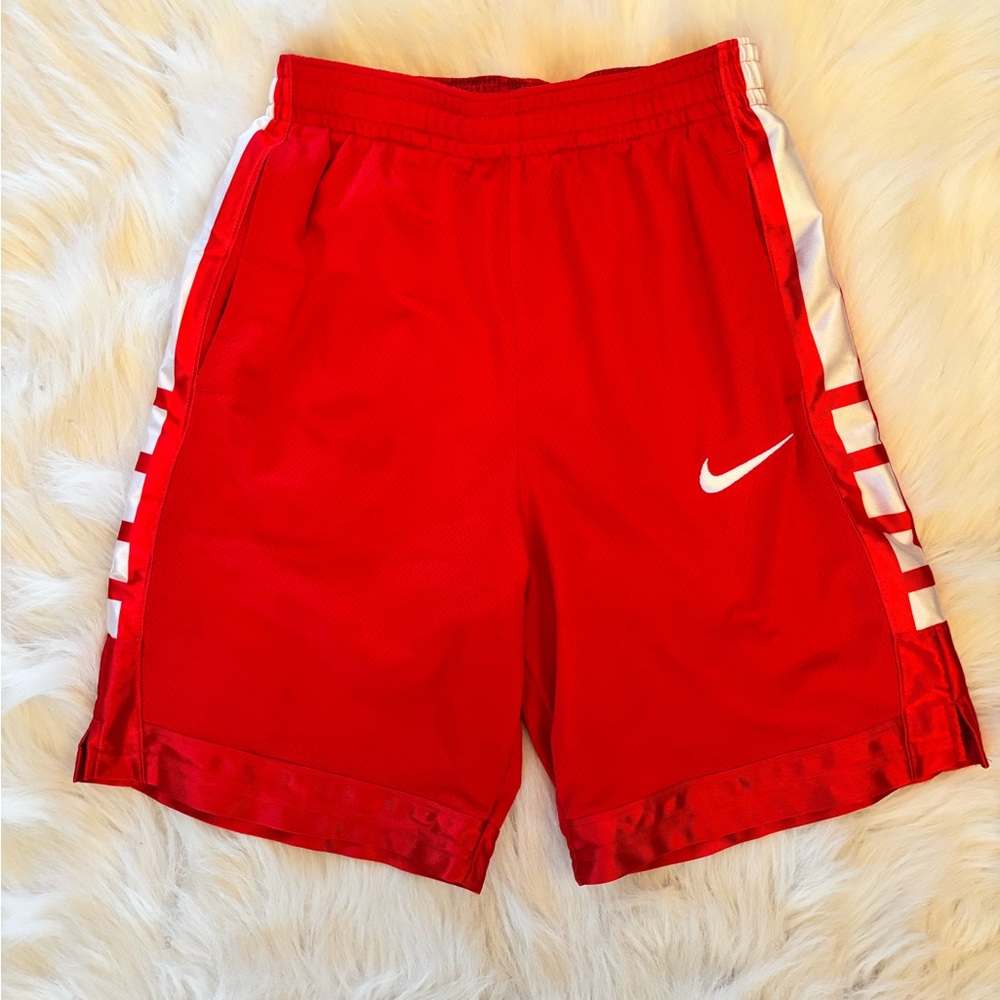 Nike Red and White Sports Shorts